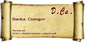 Danka Csongor névjegykártya